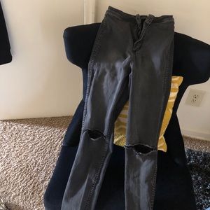 High Waisted Grey Jeans